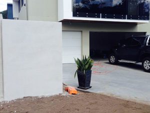 rendered-wall-driveway